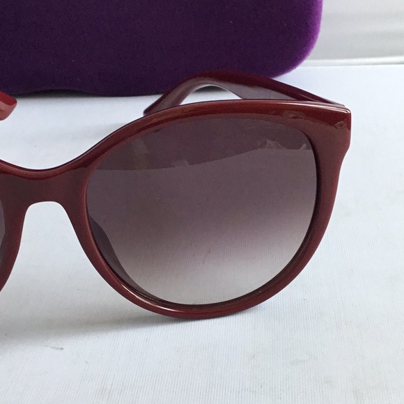 GUCCI RED CAT EYE SUNGLASSES LADIES. - Picture 7 of 13